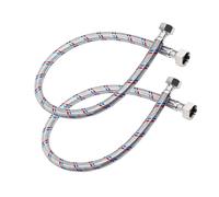 Avizar Tuyau Flexible Tressé 40cm pour Raccordements Sanitaire F1/2 F1/2 Gris