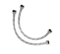 Avizar Tuyau Flexible Tressé 40cm pour Raccordements Sanitaire F1/2 F3/8 Gris