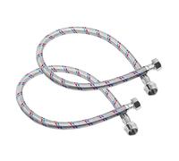 Avizar Tuyau Flexible Tressé 40cm pour Raccordements Sanitaire F1/2 M1/2 Gris