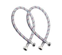 Avizar Tuyau Flexible Tressé 50cm pour Raccordements Sanitaire F1/2 F3/8 Gris