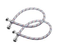 Avizar Tuyau Flexible Tressé 50cm pour Raccordements Sanitaire F1/2 M1/2 Gris