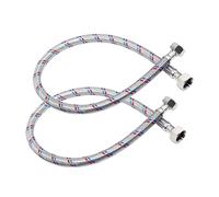 Avizar Tuyau Flexible Tressé pour Raccordements Sanitaire F1/2 F1/2 Résistant Gris