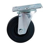 AVL RHA10228 Roulette pivotante à Platine rectangulaire Roue Caoutchouc Noir Ø 125-Charge 120 kg-508833O