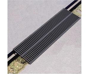AVLLSO Caniveaux Grilles en résine polymère, Plaque de recouvrement de tranchée d'égout antidérapante pour Piscine d'allée de terrasse de Cour(L 50cm X W40cm X H3cm)