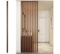 AVLLSO Panneaux de séparation de Chambre Lattes en Bois du Sol au Plafond, Poste de partition d'écran pour Bureau, escalier, lofts et Porche(Wood 1pc,70cm/27.5in/2.3ft)