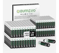 avmzvo Piles AAA LR03, Lot de 400, 1,5 V, Puissance Durable, alcalines, puissantes, Peuvent être utilisées pour Les Jouets, Les réveils et Autres appareils électroniques