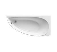 Avocado 160 x 75 cm Baignoire d'angle gain de place, orientation droite en acrylique, sans pieds, blanc (CH01000000)