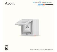 Avoir Tuya - prise Wifi intelligente, étanche IP55, avec minuterie, prise électrique extérieure, télécommande, fonctionne avec Alexa Google Home prise exterieur pour jardin prise mural prise