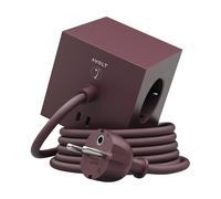 Square 1 - Avolt x Bauhaus Cube de prises avec USB-C édition exclusive Mulberry Red dfp Design - 7350103841219