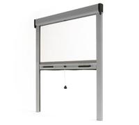 Avosdim Store moustiquaire fenêtre Alu Luxe - H100 x L80cm recoupable - Gris texturé 7038 - Protection contre les insectes