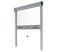 Avosdim Store moustiquaire fenêtre Alu Luxe - H220 x L125cm recoupable - Argent - Protection contre les insectes