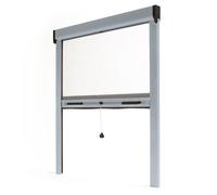 Avosdim Store moustiquaire fenêtre Alu Luxe - H220 x L125cm recoupable - Argent - Protection contre les insectes
