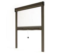 Avosdim Store moustiquaire fenêtre Alu Luxe - H220 x L125cm recoupable - Bronze - Protection contre les insectes