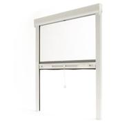 Avosdim Store moustiquaire fenêtre Alu Luxe - H220 x L150cm recoupable - Blanc texturé 9010 - Protection contre les insectes