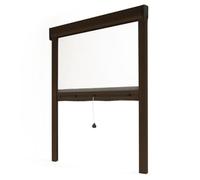 Avosdim Store moustiquaire fenêtre Alu Luxe (Marron, L125 x H 160 cm)