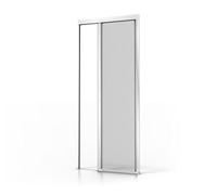 Avosdim Store moustiquaire Porte Alu Luxe - H230 x L140cm recoupable - Blanc 9010 texturé - Protection contre les insectes ajustable