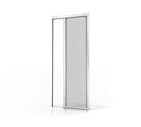 Avosdim Store moustiquaire Porte Alu Luxe - H230 x L140cm recoupable - Blanc 9010 texturé - Protection contre les insectes ajustable