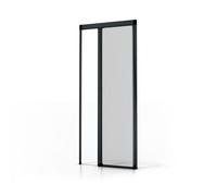 Avosdim Store moustiquaire Porte Alu Luxe - H230 x L140cm recoupable - Gris anthracite 7016 texturé - Protection contre les insectes ajustable
