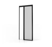 Avosdim Store moustiquaire Porte Alu Luxe - H230 x L140cm recoupable - Marron 8019 texturé - Protection contre les insectes ajustable