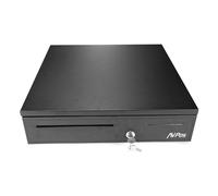 AVPos CASH-U280, Tiroir-caisse manuel et automatique, Acier, Noir, Plastique, 12 V, 405 mm