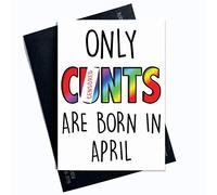 Avril Humour Grossier Carte D'Anniversaire Seulement Cunts Sont Néà Mois de L'Année Epoux Style Petit Ami Oncle Meilleur Ami Cartes Drôle Carte D'Anniversaire Amusant Cartes PC192
