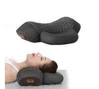 AVSMGP Coussin Cervicales Douloureuses avec Chauffage, Neck Relax de Zen Body du Cou et des épaules pour Soulager Les Douleurs, Oreiller Ergonomique Cervical, Correcteur de Posture,Noir,A