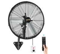 AVUXOR Ventilateur Mural Extérieur 50 cm avec Télécommande, Ventilateur Oscillant 4 Vitesses, Moteur DC Sans Balais Étanche, Ventilateur Industriel pour Garage, Entrepôt, Usine et Maison