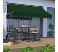 Aw manuel rétractable avec manivelle, portable sur pied, pour protection solaire et R sur terrasse, jardin, balcon (vert, 3x)