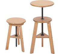 awagas 48-65 cm - Tabouret de peinture en bois - Diamètre : 30 cm - Réglable en hauteur - Tabouret rotatif multifonction - Pour studio d'artiste, peinture, étudiants en art, cuisine, bureau