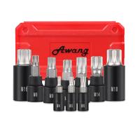 Awang 10PCS Douilles à embouts M4 à M18, Embout XZN torx