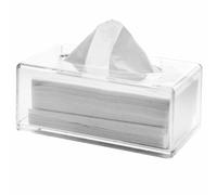 AWAOVV Boîte à mouchoirs rectangulaire en acrylique transparent avec couvercle, boîte à mouchoirs, boîte à mouchoirs, boîte pour salle à manger, 22 x 12 x 9 cm