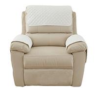 AWAV Housse D'accoudoir De Canapé, Housse D'appui-tête pour Housse De Bras De Fauteuil Inclinable, NNSMUN Housse De Fauteuil Antidérapante Matelassée, Protege de Meubles (Beige,1 Personne - 3 pièces)
