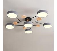 AWEITG Plafonnier LED semi-encastré moderne en bois Spoutnik, molécule nordique blanche, proche du plafonnier, éclairage de plafond for salon, chambre à coucher, salle à manger, bureau, vert