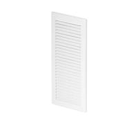 Awenta Grille d'aération en plastique avec filet anti-insectes et cache-trous de vis pour un meilleur look - Blanc - 150 x 310 mm