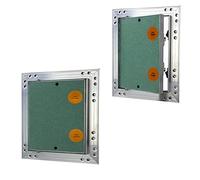 Awenta - KRAL12 Trappe d'inspection - Couvercle - Trappe d'inspection - Avec fermeture à pression - Pour mur et plafond - En aluminium et plaque de plâtre - Étanche - Intérieur 40 x 40 cm