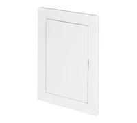 Awenta Panneau d'accès en plastique pour porte 100 x 150 mm - Plaque de recouvrement à rabat d'ouverture blanche - Loquet de porte - Charnière dissimulée - Porte amovible - Surface lisse à peindre