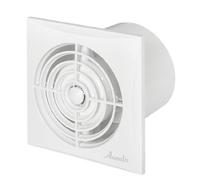 Ventilateur silencieux Ventilateur de salle de bain Ventilateur de plafond 100 125 Mur Roulement à billes Minuterie Silence WZ 100 R- Détecteur de mouvement Relais d'arrêt - Temps d'arrêt e