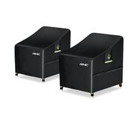 Awnic Lot de 2 Housses de Chaise de Jardin imperméables 420D Oxford pour Fauteuil, terrasse, empilables, avec Grille d'aération, Coupe-Vent, indéchirable, Anti-UV, 89x97x60/74 cm
