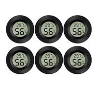 AwnsIMfreien Mini thermomètre numérique Rond, jauge de température, testeur d'humidité avec écran LCD, 6 pièces, thermomètre hygromètre de Jardin