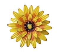 AwnsIMfreien Ornements de Fleurs de Jardin, décoration Murale Fleurs en métal, Ornements Jardin Marguerite, Sculpture Suspendue pour décoration clôture Jaune, décorations