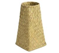 AwnsIMfreien Vase en Osier, Vase à Fleurs Rustique en Forme de cône de 8 Pouces pour Arrangements Floraux séchés et Faux, pièce maîtresse décoration intérieure (Kaki), rotin
