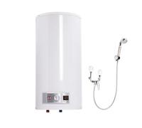 awolsrgiop Chauffe Eau Électrique 80L, 2000W, Ballon d‘Eau Chaude avec Pomme de Douche, Installation Murale/Verticale, Capacité Grande Famille, Chauffe Rapide, Économie d‘Énergie, IPX4, Blanc