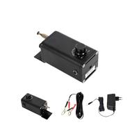 awolsrgiop Moteur de barbecue 15 W avec réglage en continu 13-56 tr/min, moteur à engrenages CC 3-12 V pour broche et rôtisserie, avec adaptateur et câble de batterie de voiture pour barbecue en plein