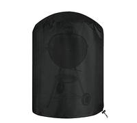 AWSAD Housse Barbecue, Housse de Barbecue Ronde,Bouilloire Gril Housses 210D Oxford, Anti-UV Résistant aux Intempéries Housse de Protection Étanche (Color : Black, Size : 100x90cm)