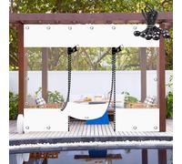 AWSAD Rideau D'extérieur Bâche Imperméable Transparente 0.3mm Bâche Transparente avec Œillets pour Porche, Terrasse, Pergola(3.2x2.5m/10.5x8.2ft)