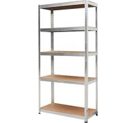 Awtools 5-shelf rack 180x90x40 load capacity 250kg / 5.0mm - press-fast assembly