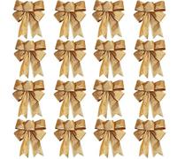 Awwertse 40 Pièces Séries Décoration d'arbre de Noël Arcs Or 25 X 21 cm Ornements de Noël