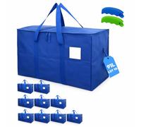 AXAM Sac de Déménagement XL 91 L [Lot de 10] - Sac de Rangement Ultra Résistants avec Poignées Confort en Silicone - Alternative Écologique au Carton - Pliables, Imperméables et Empilables