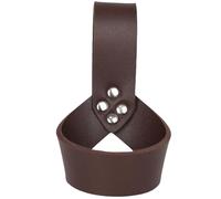 Axe Belt Holder - Leather, Hammer Hatchet Waist | Handcrafted Carrier Loop with Rivets and Buttons for Camping, Survival, Woodworking, Cosplay, Halloween