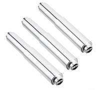 Axe Ressort Toilette Plastique 16.5cm Argent Lot de 3